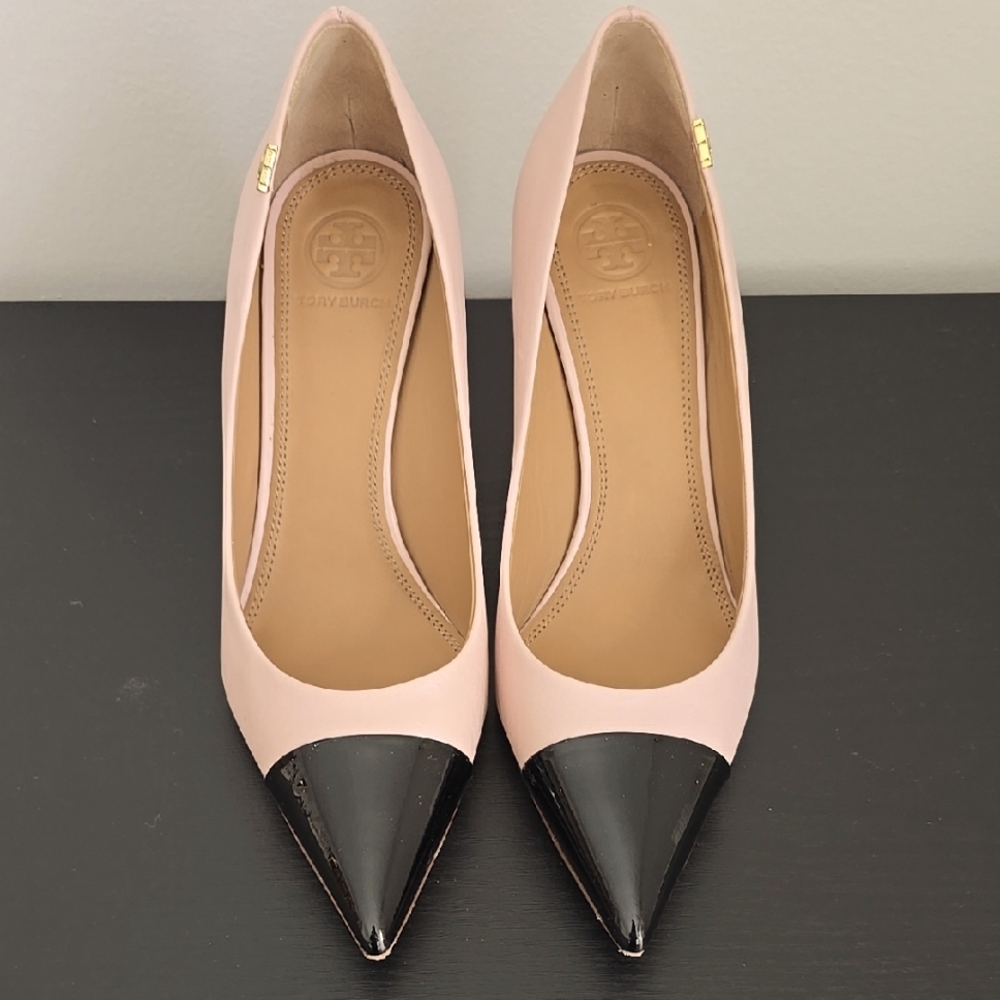 Tory Burch Pink and Black Pump Size 7.5
